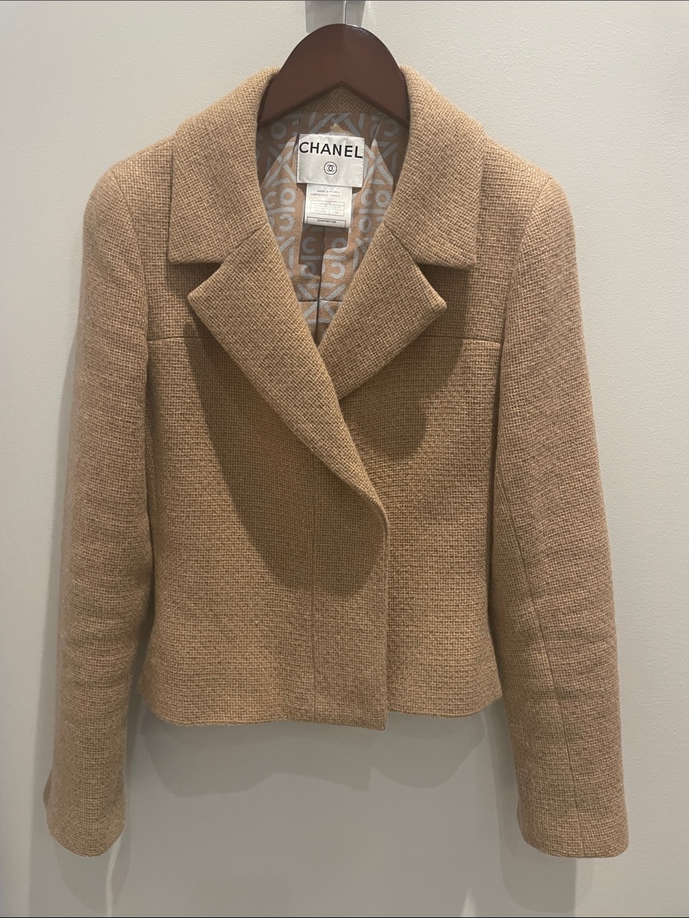 Cashmere Chanel moto jacket